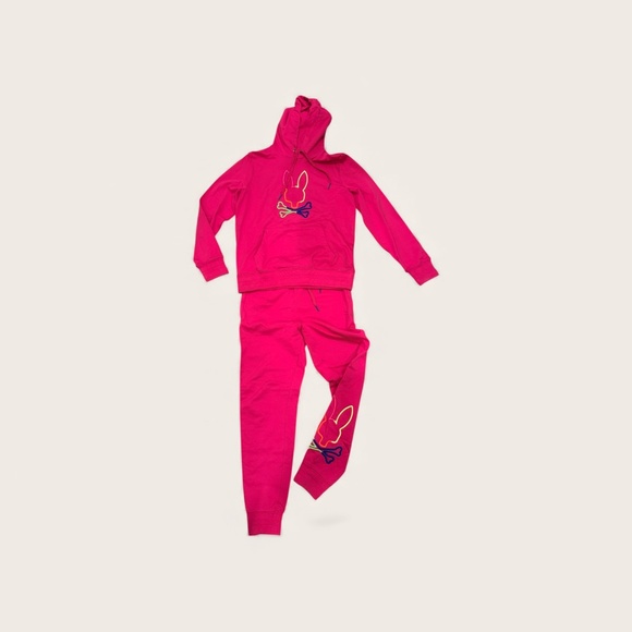 PSYCHO BUNNY LEO TRACK SUIT - PINK SIZE: UNISEX S NWOT - Picture 3 of 4